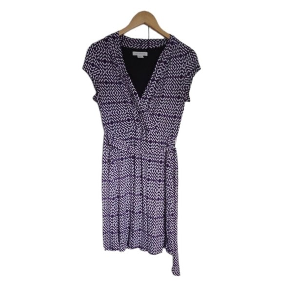 Liz Claiborne Stretch Belted Wrap Front Dress Small/Medium - Picture 7 of 9